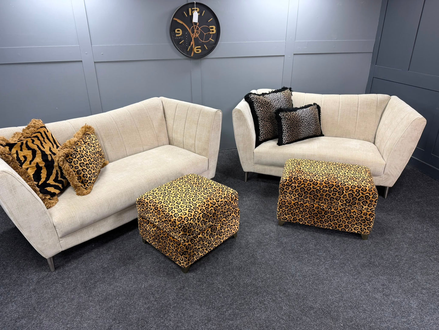 Beige 3&2 Seater Sofa Set