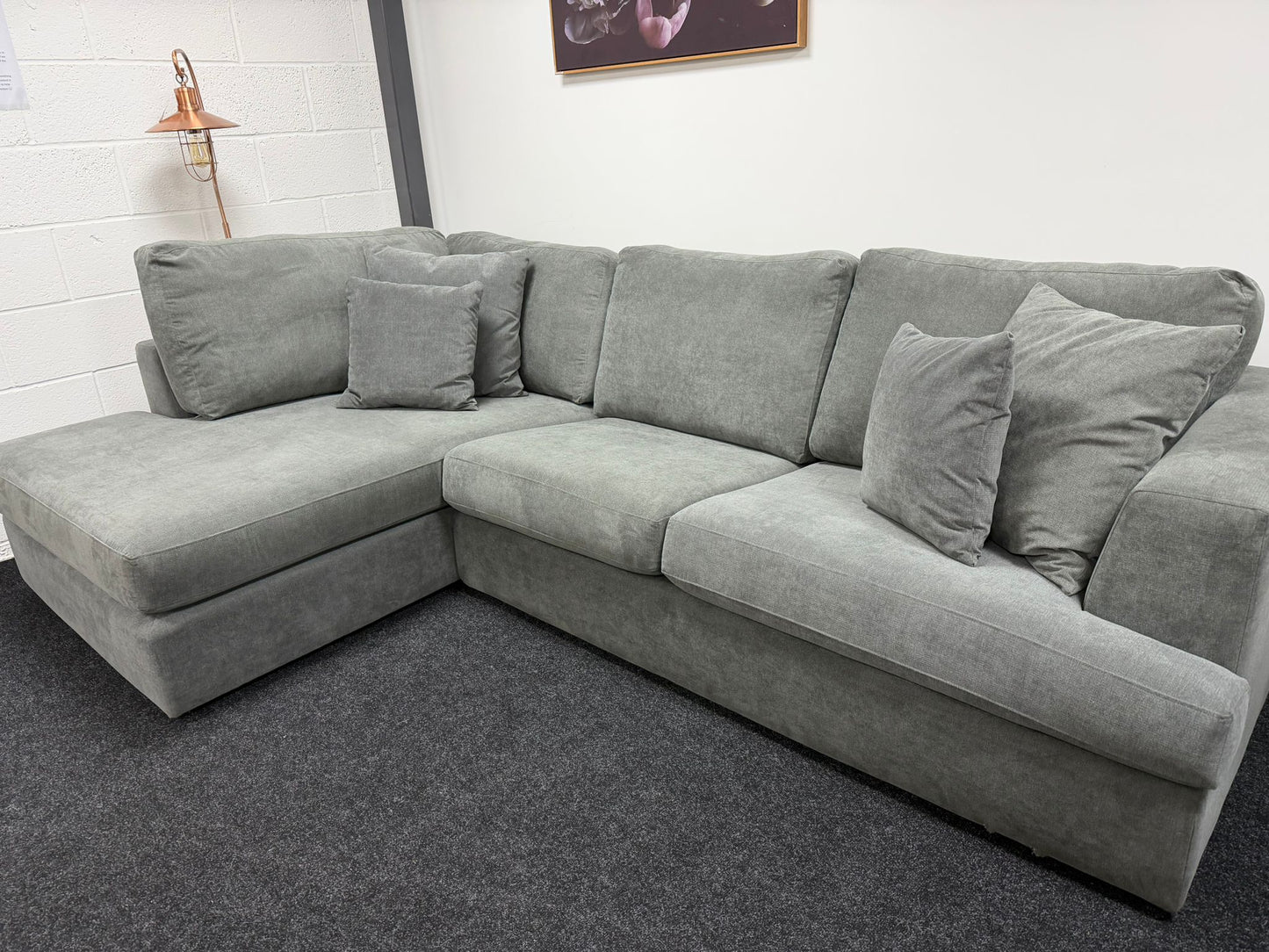 Stratus Grey Corner Sofa - EX DISPLAY