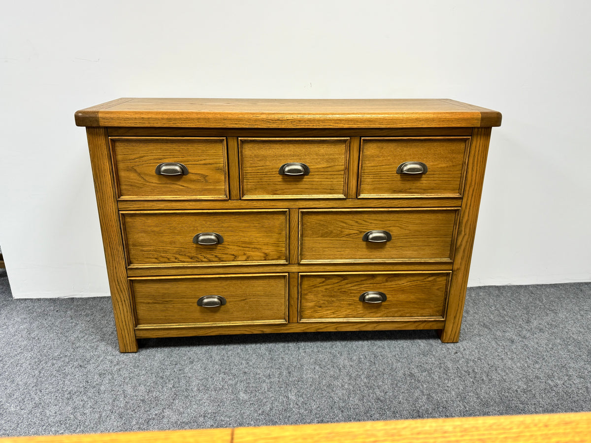 Oak 3 Over 4 Chest Of Drawers