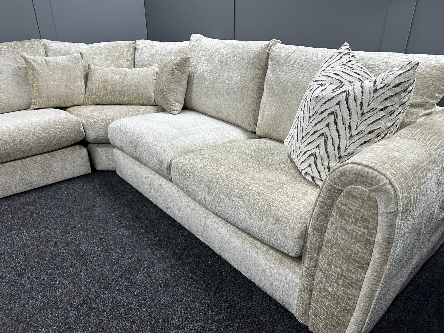 Mink 2 on 2 Corner Sofa
