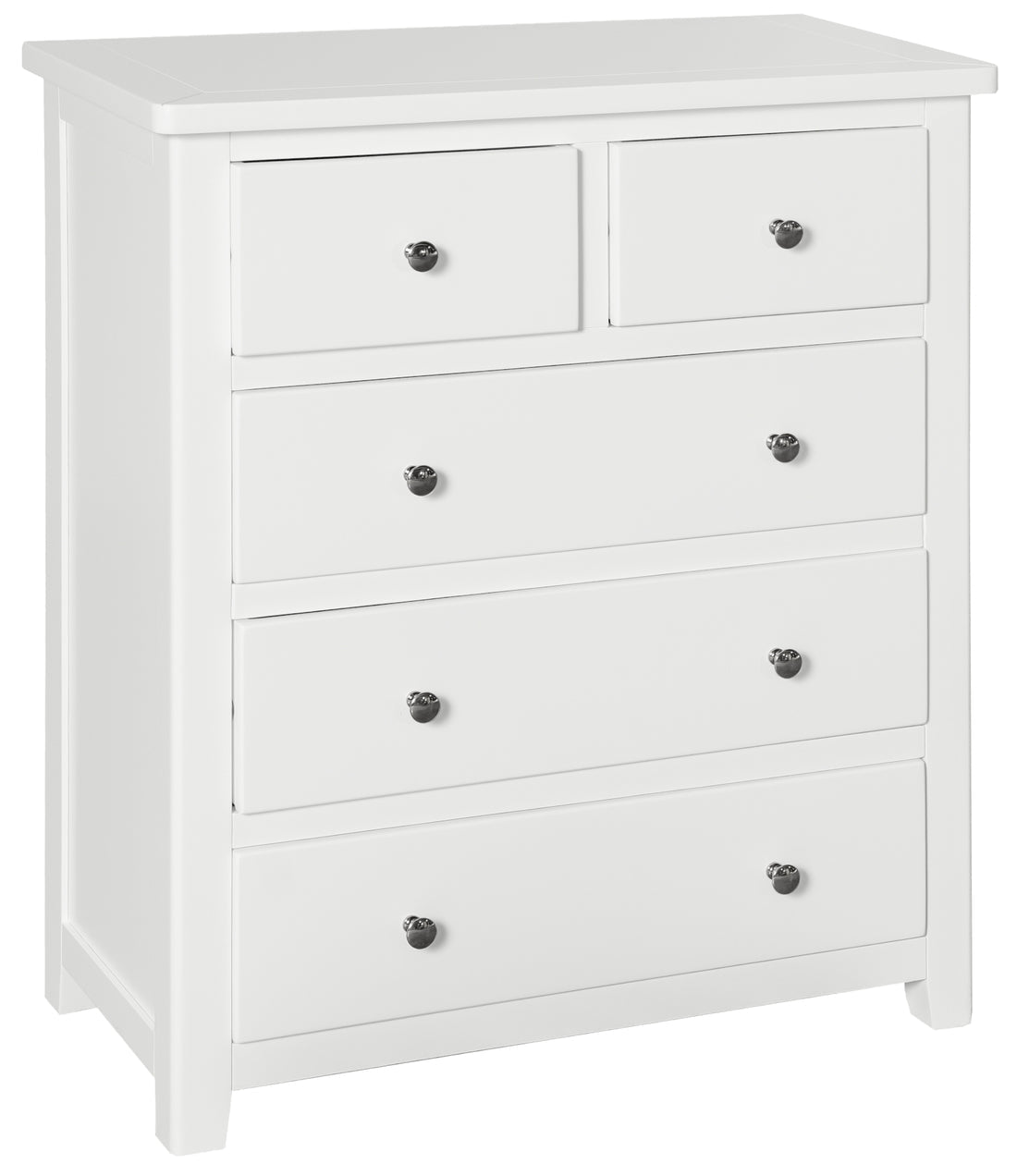 White 2 Over 3 Chest Of Drawers