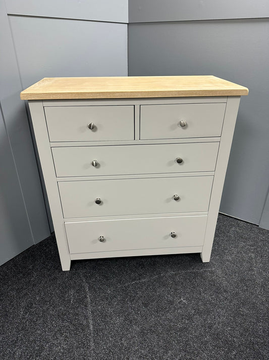 Grey 2 Over 3 Chest of Drawers