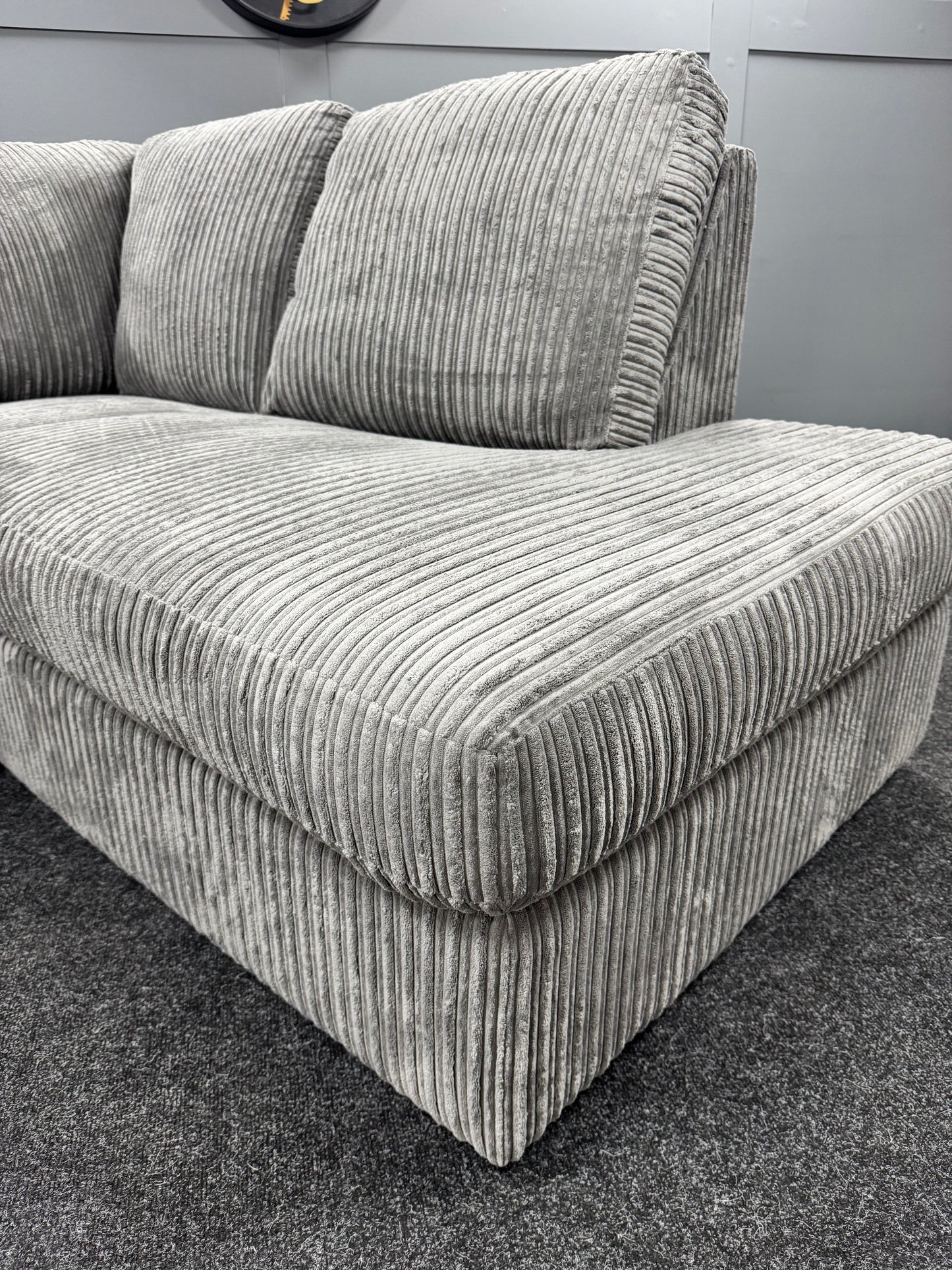 Grey RHF Corded Recliner Chaise