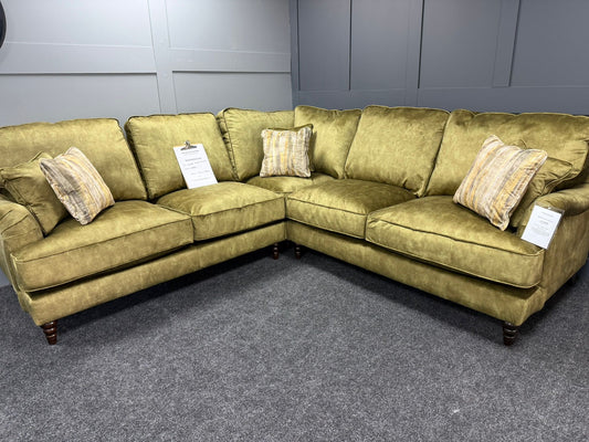Beatrix 2 on 2 Corner Sofa - Green - EX DISPLAY