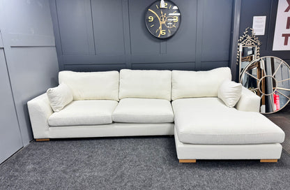 Ivory RHF Chaise Sofa (Right Hand Facing)