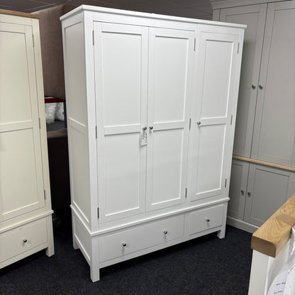 White Triple Wardrobe