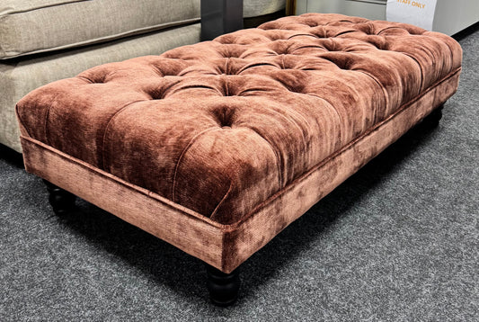 Burgundy/Wine Chesterfield Bench Stool