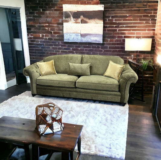 Green 4 Seater Chesterfield & Love Chair Set