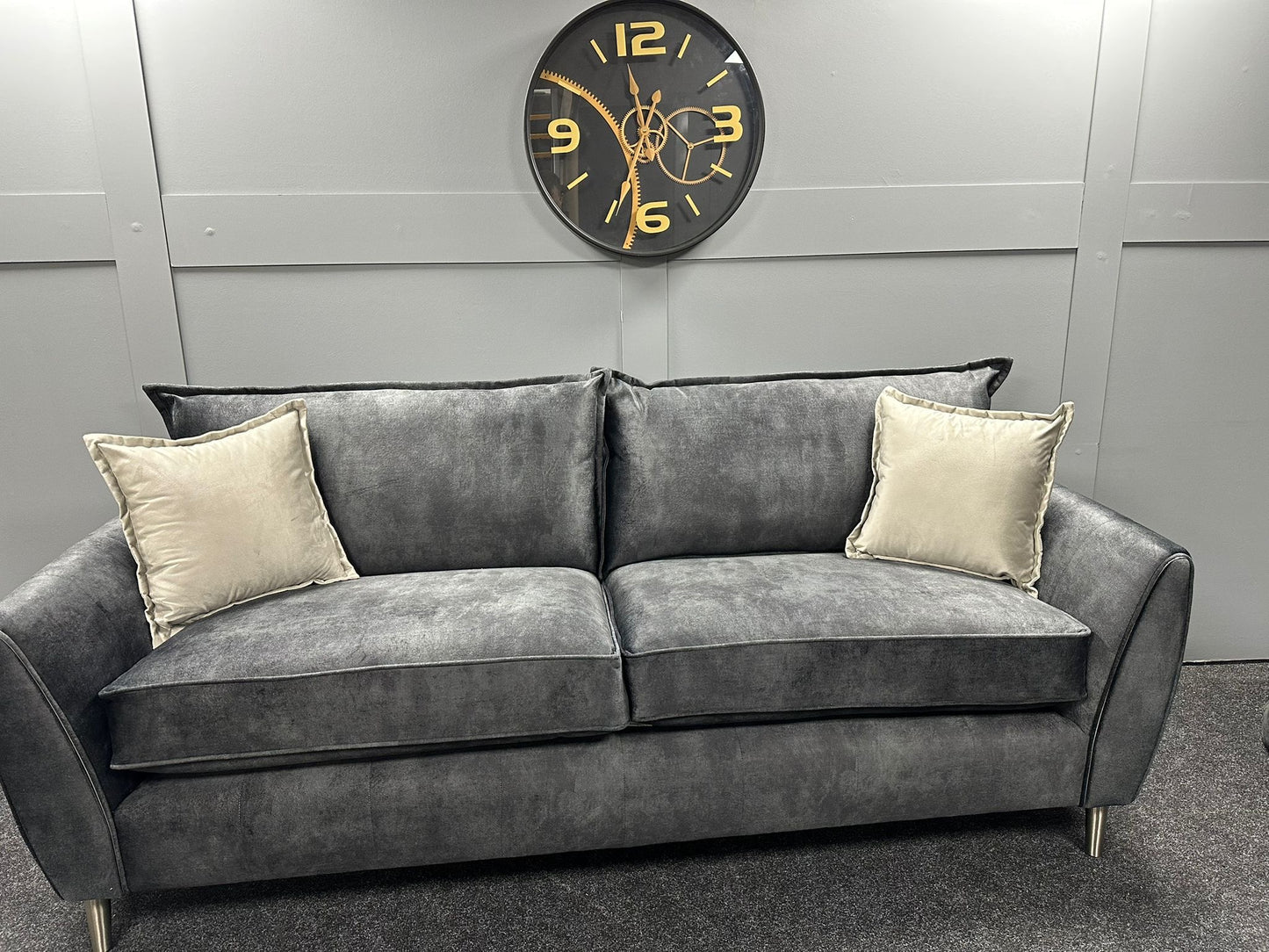 Charcoal 4 Seater Sofa & Accent Chair Set