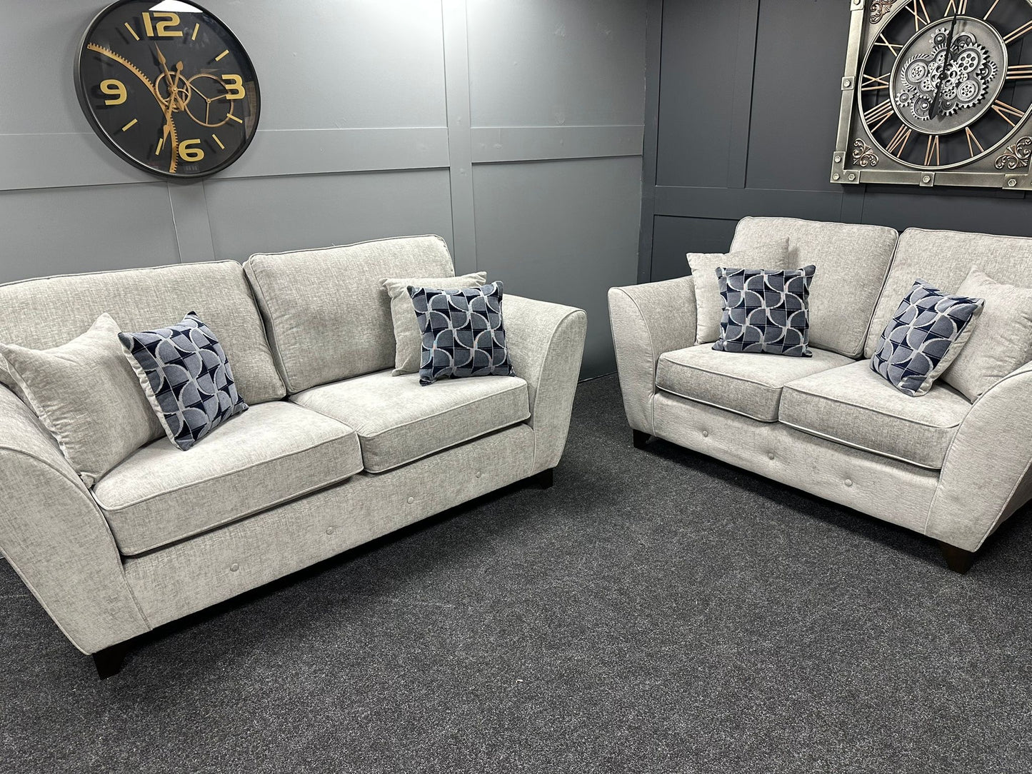 Cosmos Silver 3 & 2 Seater Sofa Set