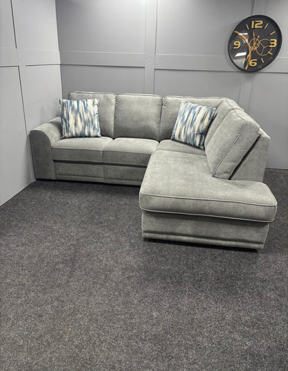 Grey RHF Manual Recliner Chaise Sofa (Right Hand Facing)