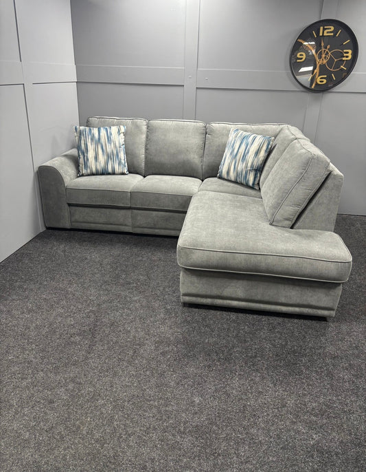 Grey RHF Manual Recliner Chaise Sofa (Right Hand Facing)
