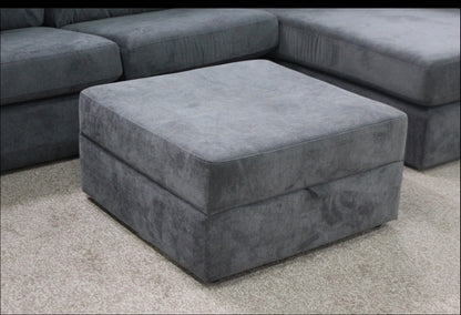 Graphite Stratus Storage Footstool (Ex Display)