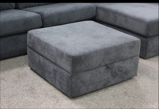 Graphite Stratus Storage Footstool (Ex Display)