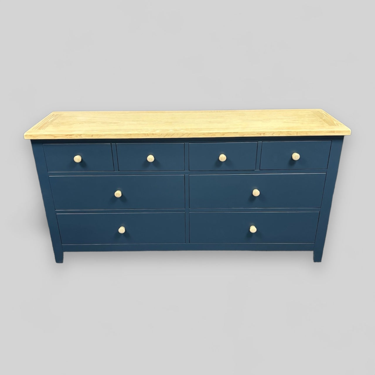 Blue 8 Drawer Wide Chest