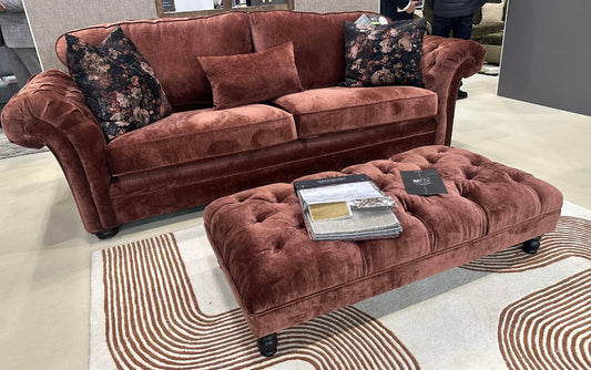 Burgundy/Wine Chesterfield 4 Seater Sofa