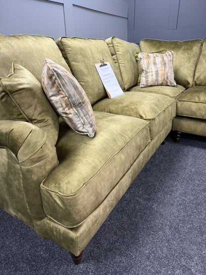 Beatrix 2 on 2 Corner Sofa - Green - EX DISPLAY