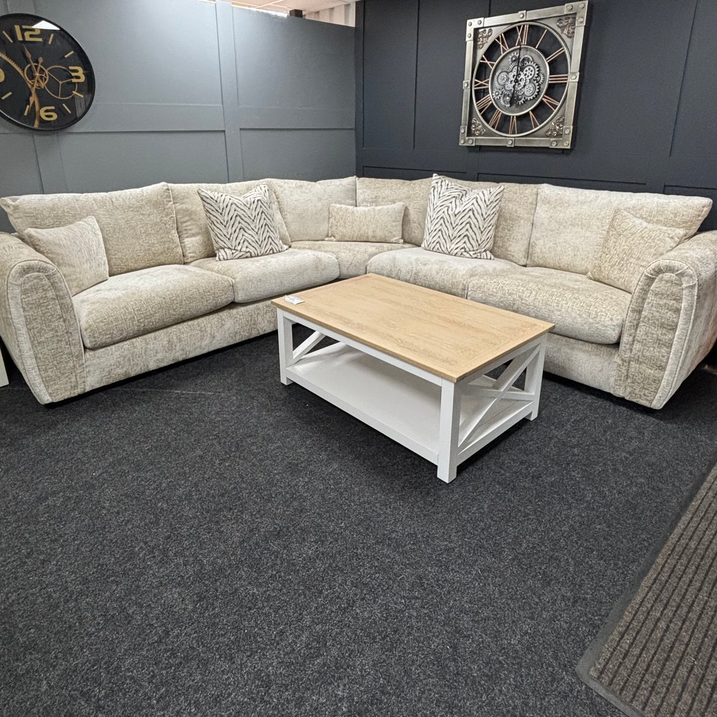 Mink 2 on 2 Corner Sofa