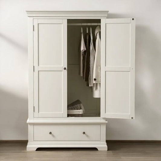 Warm White Double Wardrobe