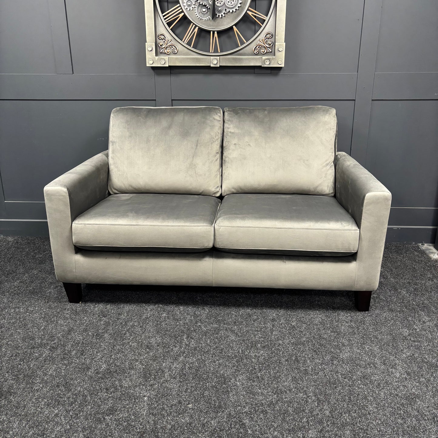 Plush Grey Bailey 2 Seater Sofa