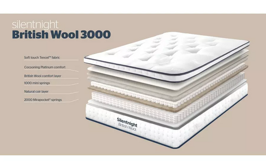 5ft Silentnight British Wool 3000 Clearance Mattress