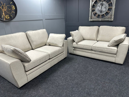 Beige 2 & 2 Seater Sofa Set