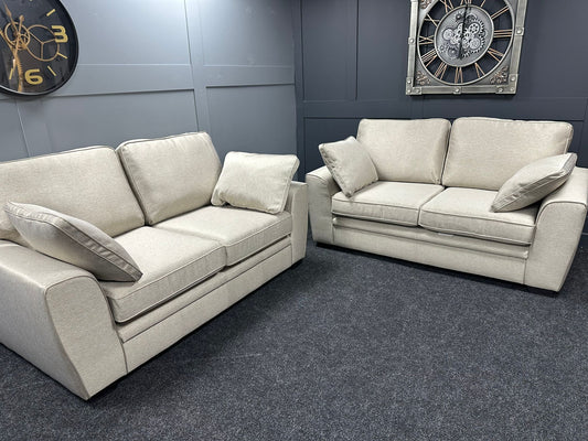 Beige 2 & 2 Seater Sofa Set