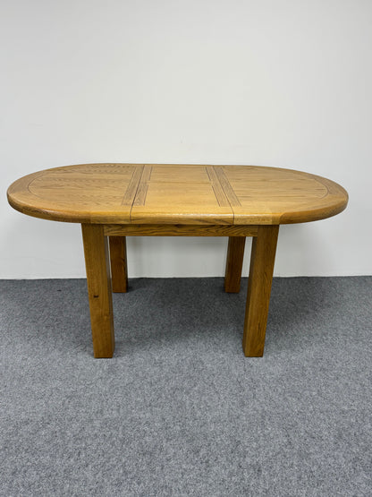 Oak Oval 1.2m Extending Dining Table & 4 Chairs