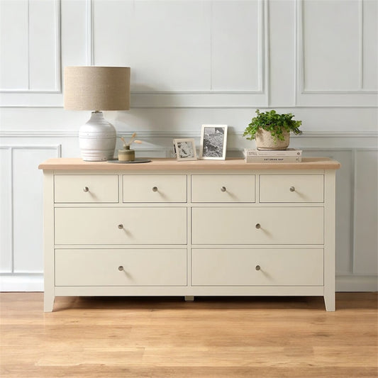 Cream 8 Drawer Chest