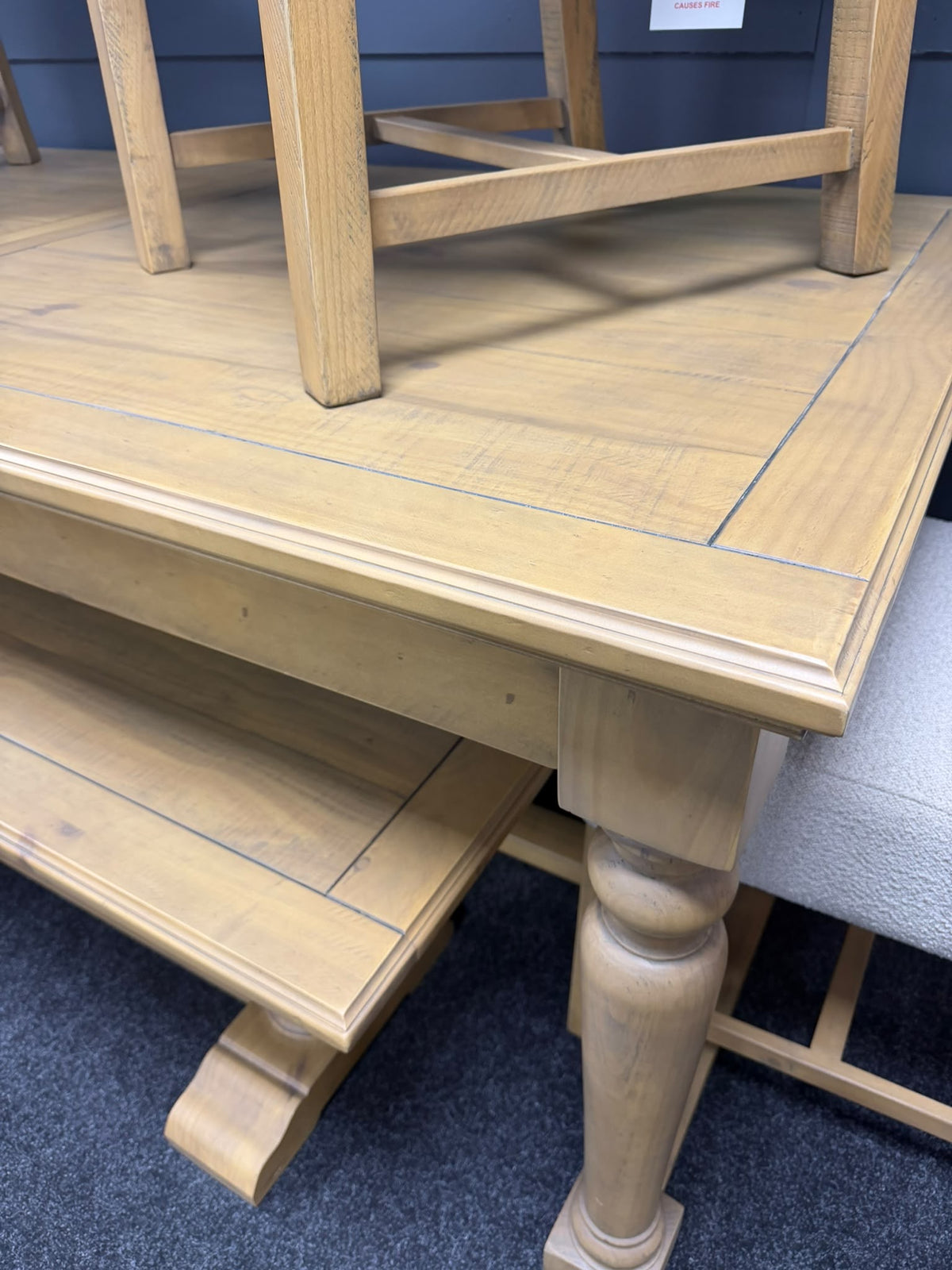 Oak 2m Extending Dining Table Set (Ex Display)