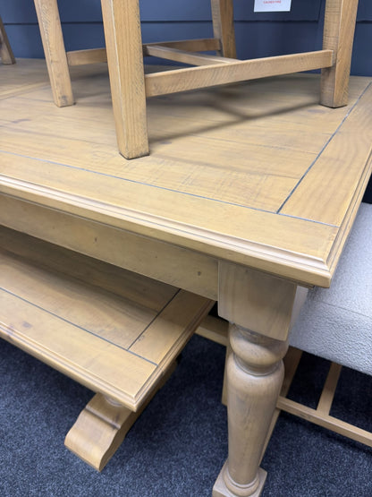 Oak 2m Extending Dining Table Set (Ex Display)