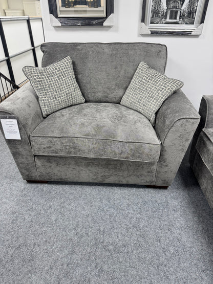 Grey Fantasia 2 Seater & Love Chair Sofa Set (Ex Display)
