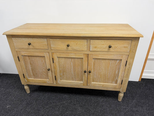 Limewash Oak 3 Door Sideboard