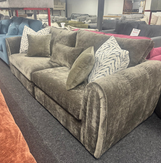 Dark Mink 4 Seater Sofa & Swivel Chair Set