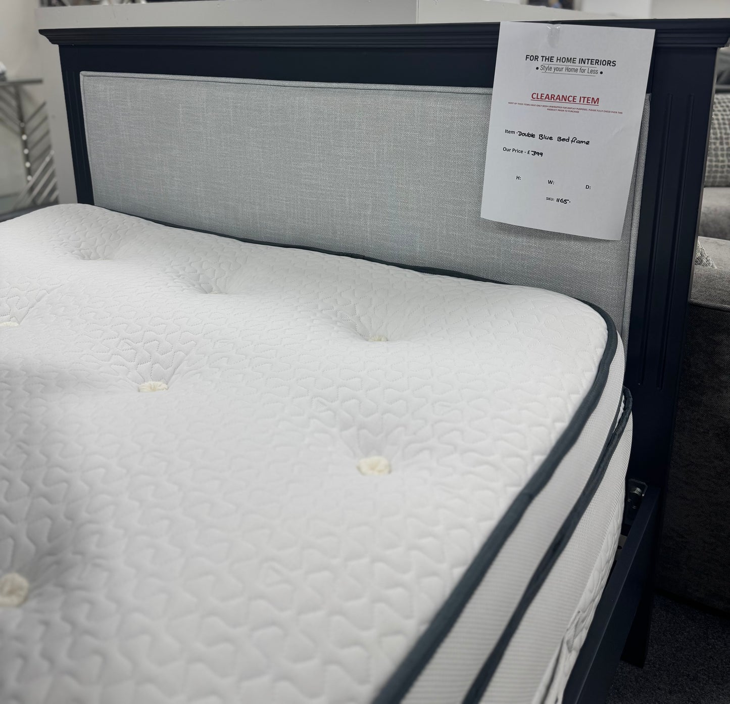 Clearance Double Blue Bedframe