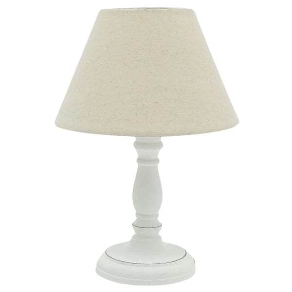 White distressed Lamp 29cm