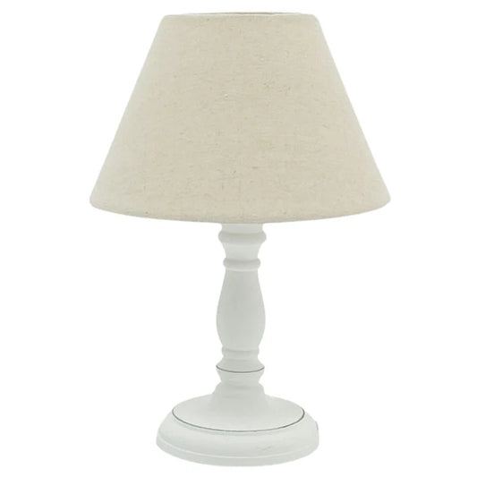 White distressed Lamp 29cm