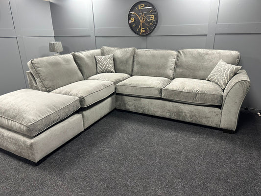 Grey 2 on 1 LHF Chaise Corner Sofa