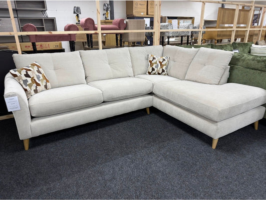 Linen RHF Chaise Corner Sofa