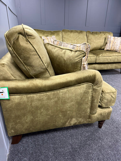 Beatrix 2 on 2 Corner Sofa - Green - EX DISPLAY