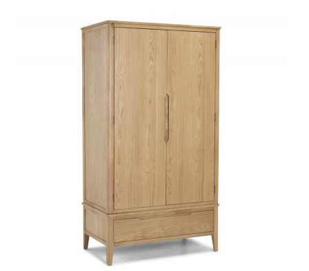 Double Wardrobe With Drawer - Harkuta Oak Collection For The Home Interiors