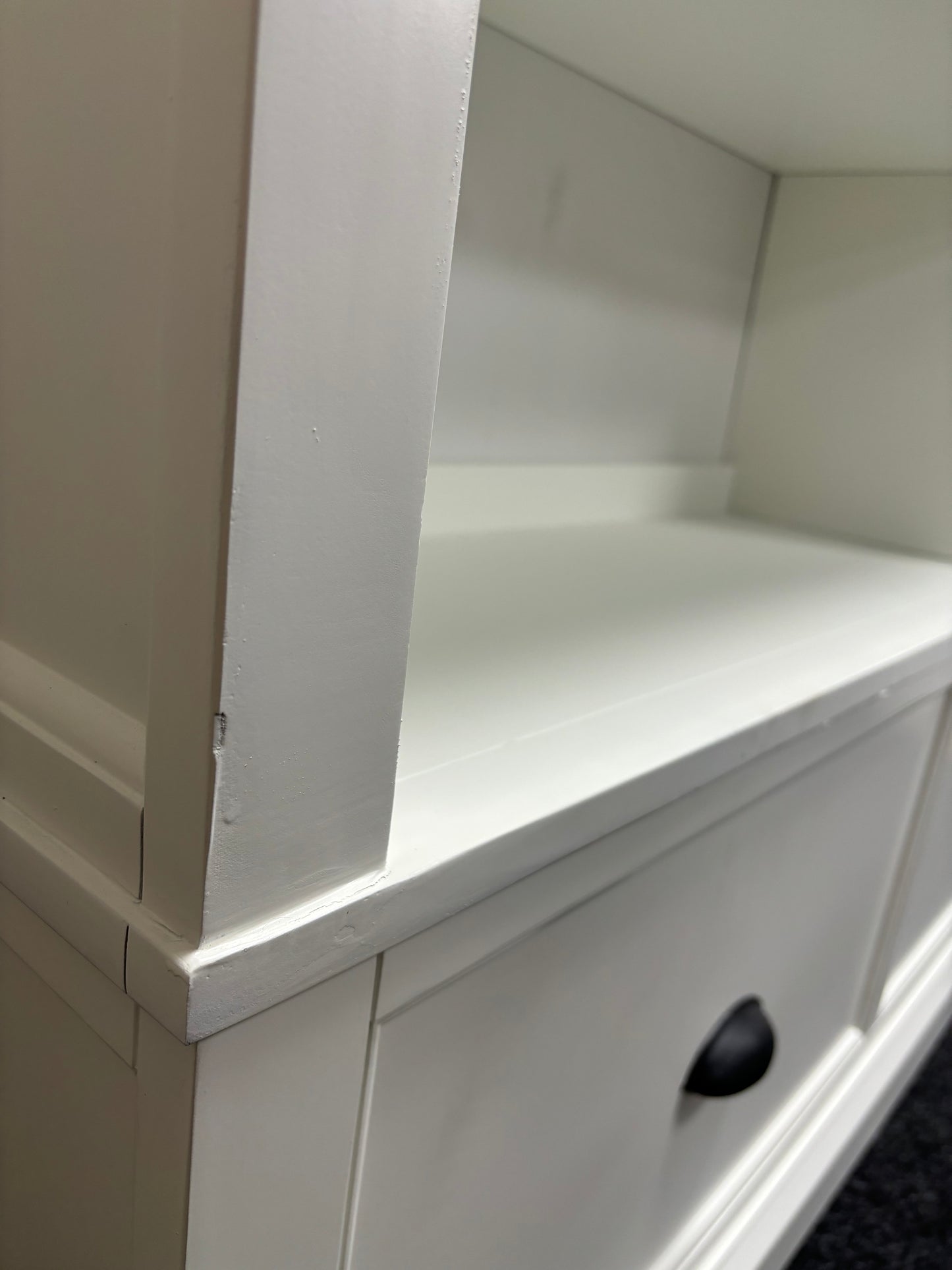 White Large Bookcase With Drawers