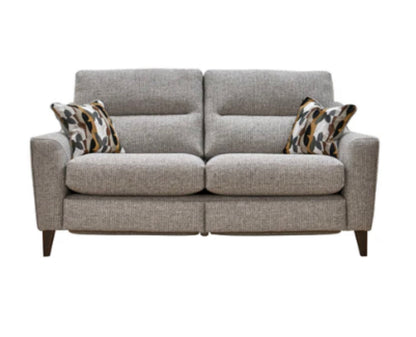 Stone 2 Seater Electric Recliner & Static Love Chair Set Ex Display