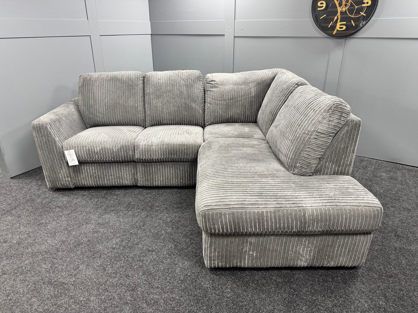 Grey RHF Corded Recliner Chaise