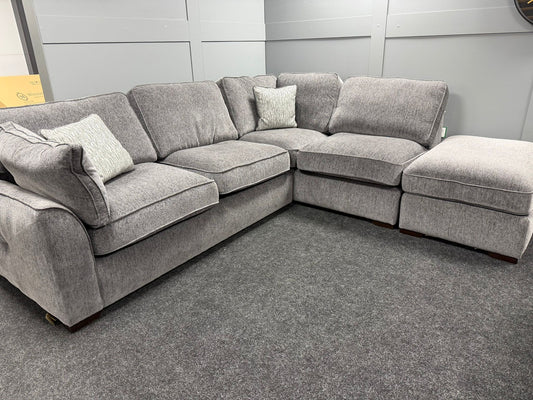 Lorna Corner Sofa - Grey - EX DISPLAY