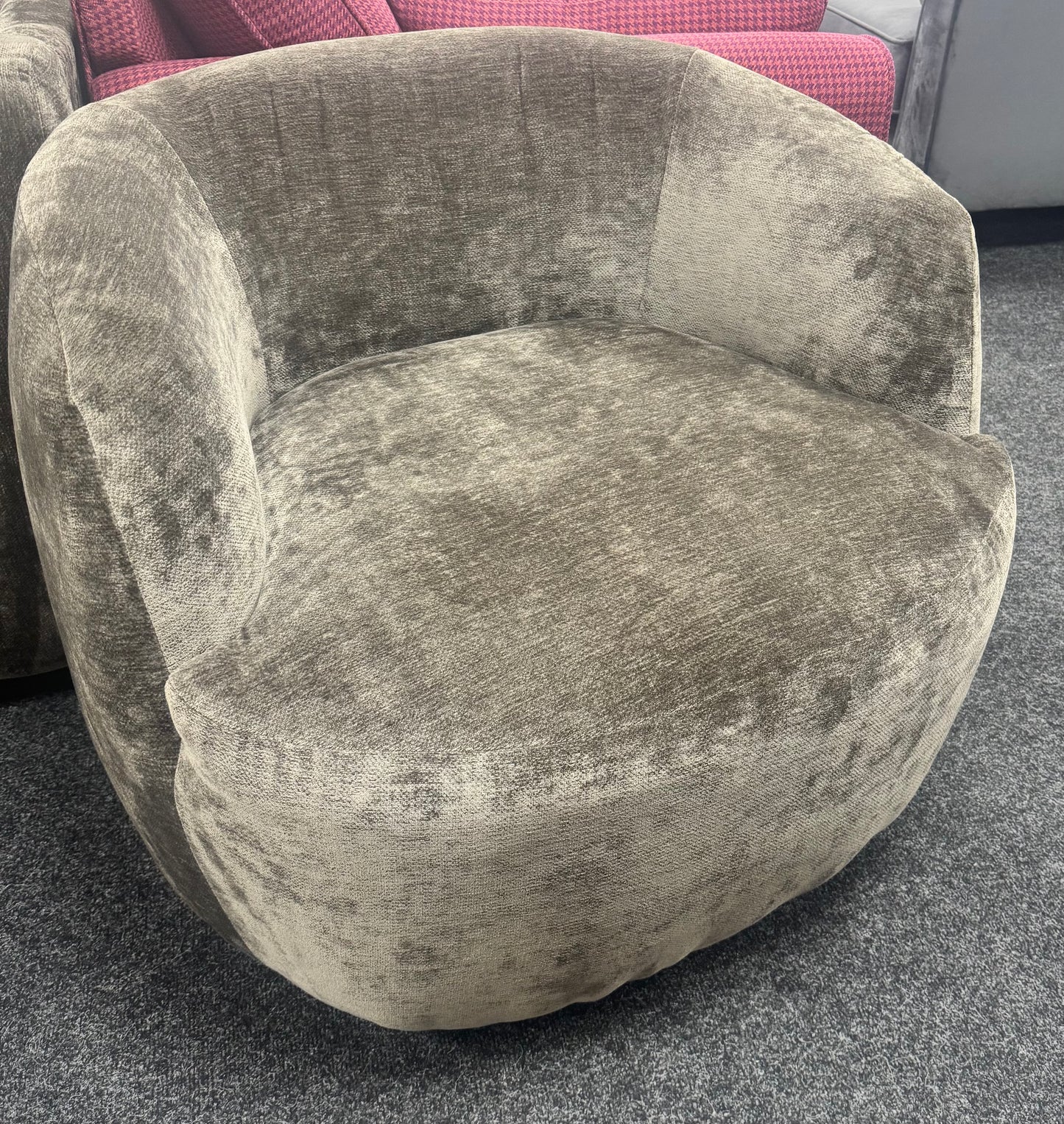 Dark Mink 4 Seater Sofa & Swivel Chair Set