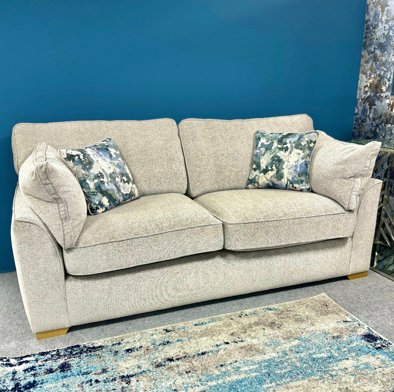 Light Grey Lorna 3 Seater Sofa (Ex Display)
