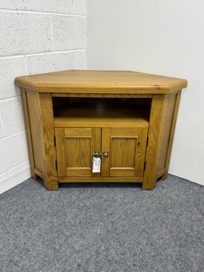 Oak Corner TV Unit