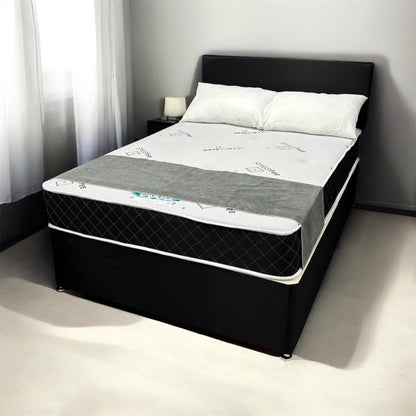 Double Base, Mattress & Headboard Set