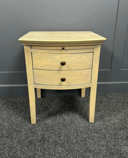 Smoked Oak 2 Drawer Bedside Tables (Pair)